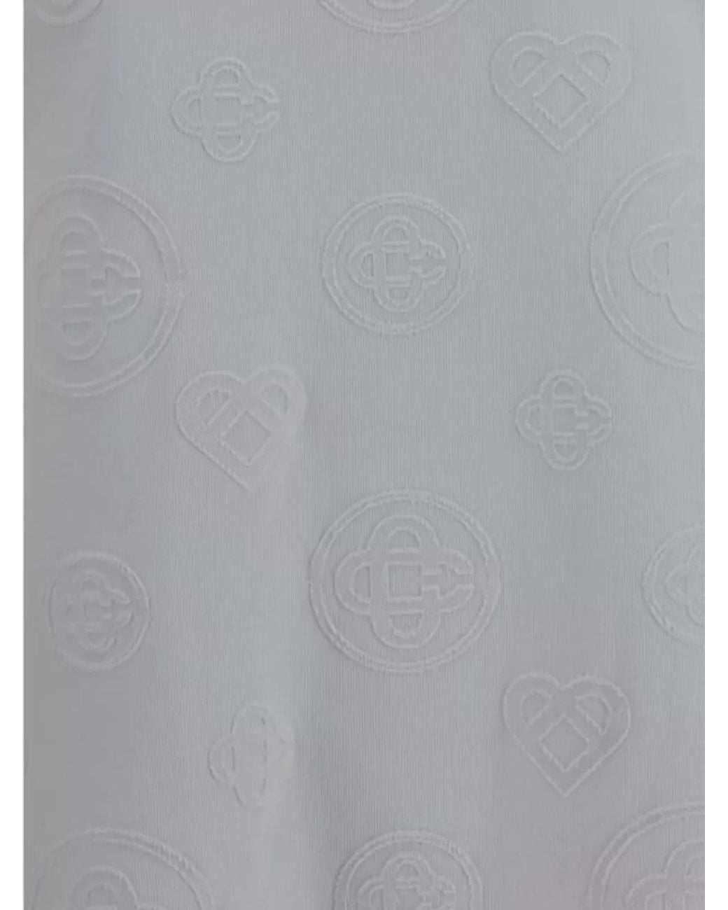 Casablanca White Oversized Monogram Cotton T-Shirt for men
