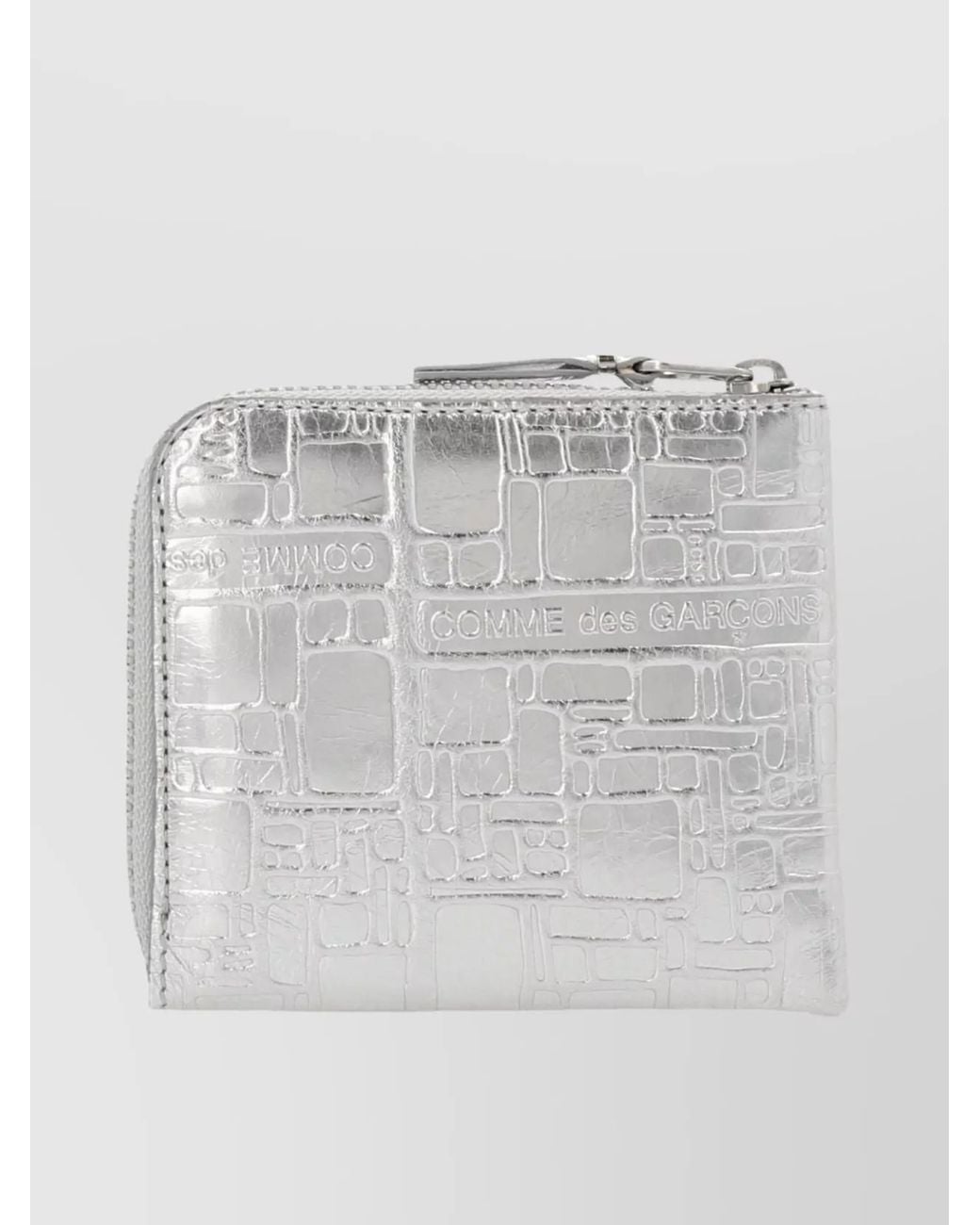 Comme des Garçons Gray Leather Card Holder for men