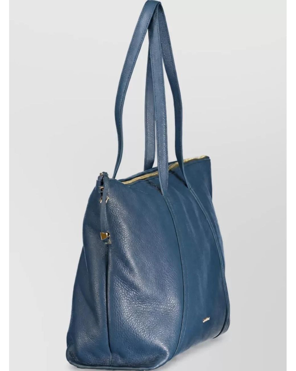 Coccinelle Blue Leather Tote Bag
