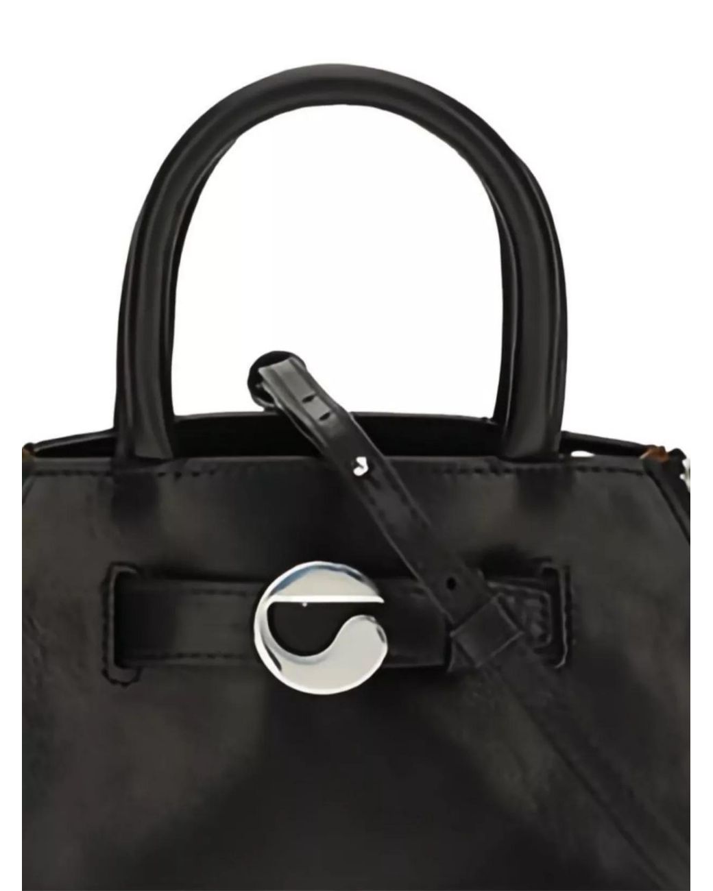 Coperni Black Swipe Leather Shoulder Bag