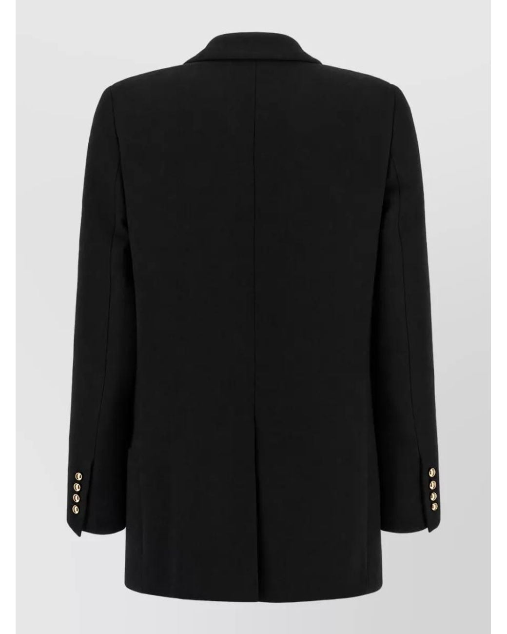Blazé Milano Black Virgin Wool Double-Breasted Blazer