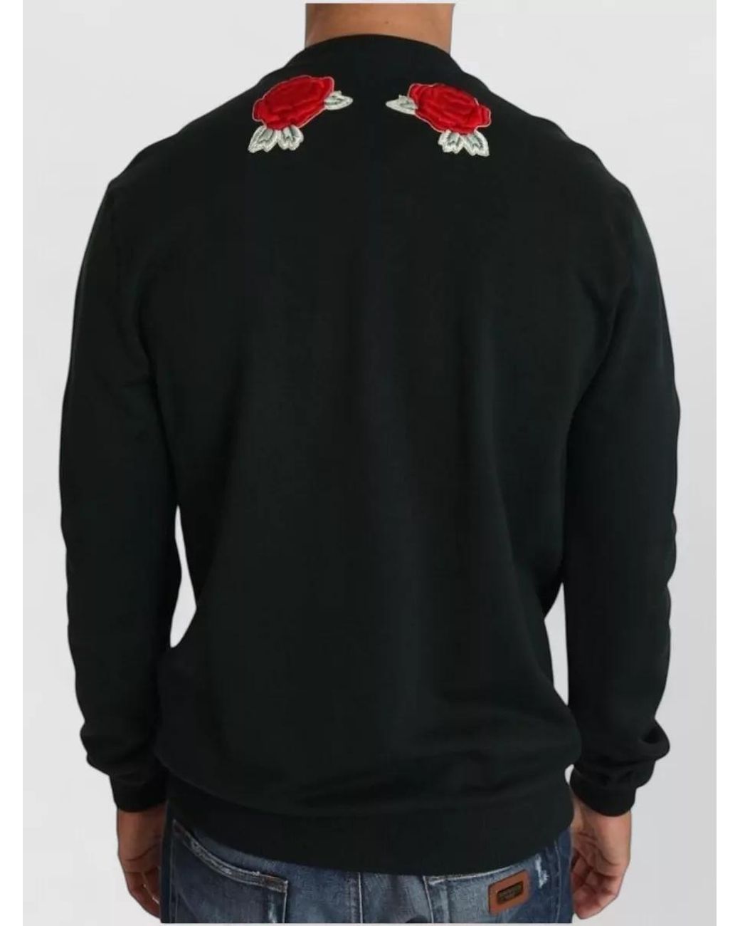 Dolce & Gabbana Black Embellished Sweatshirt for men