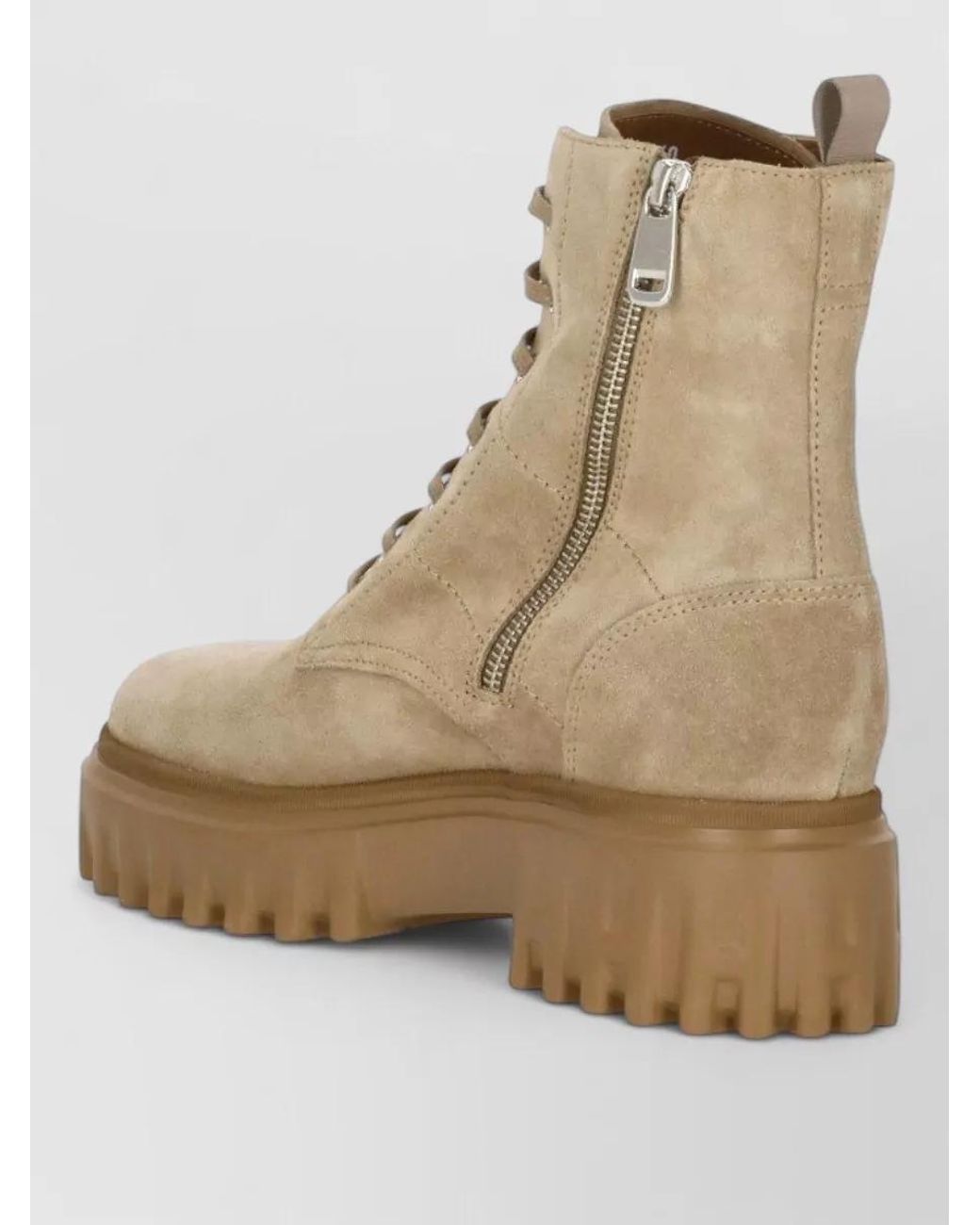 Hogan Natural Leather Ankle Boots