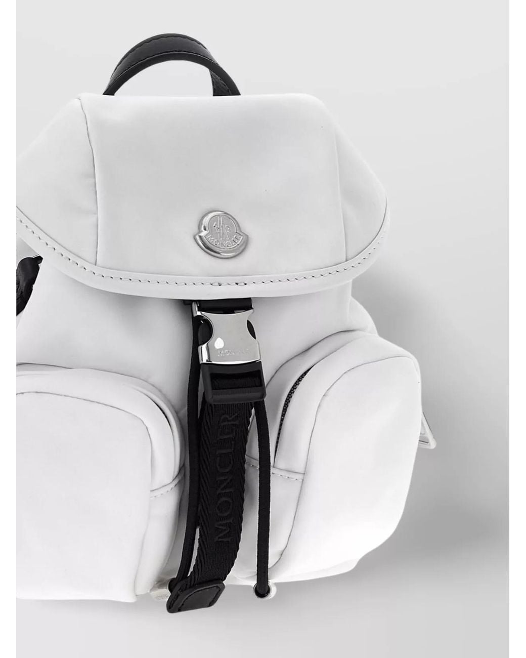 Moncler White Mini Water Repellent Backpack
