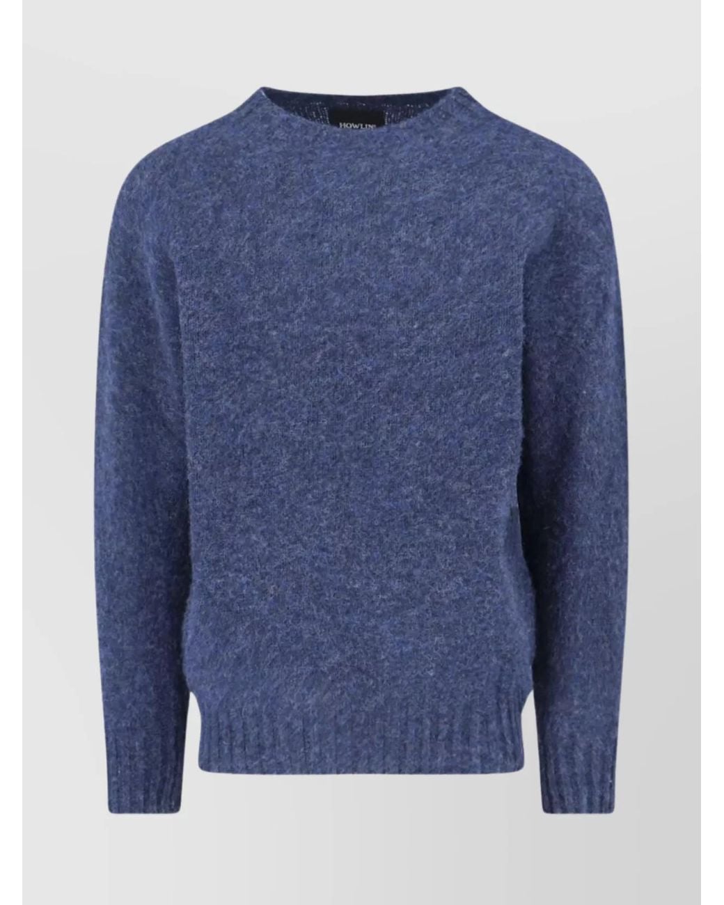 Howlin' By Morrison Blue Fine Wool Crewneck Jumper for men