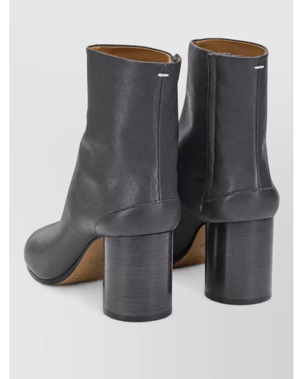Maison Margiela Gray Leather Ankle Boots
