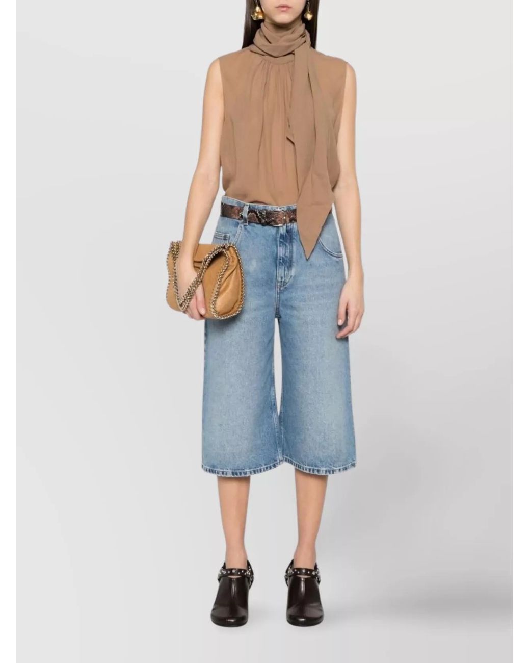 Stella McCartney Blue Denim Bermuda Shorts