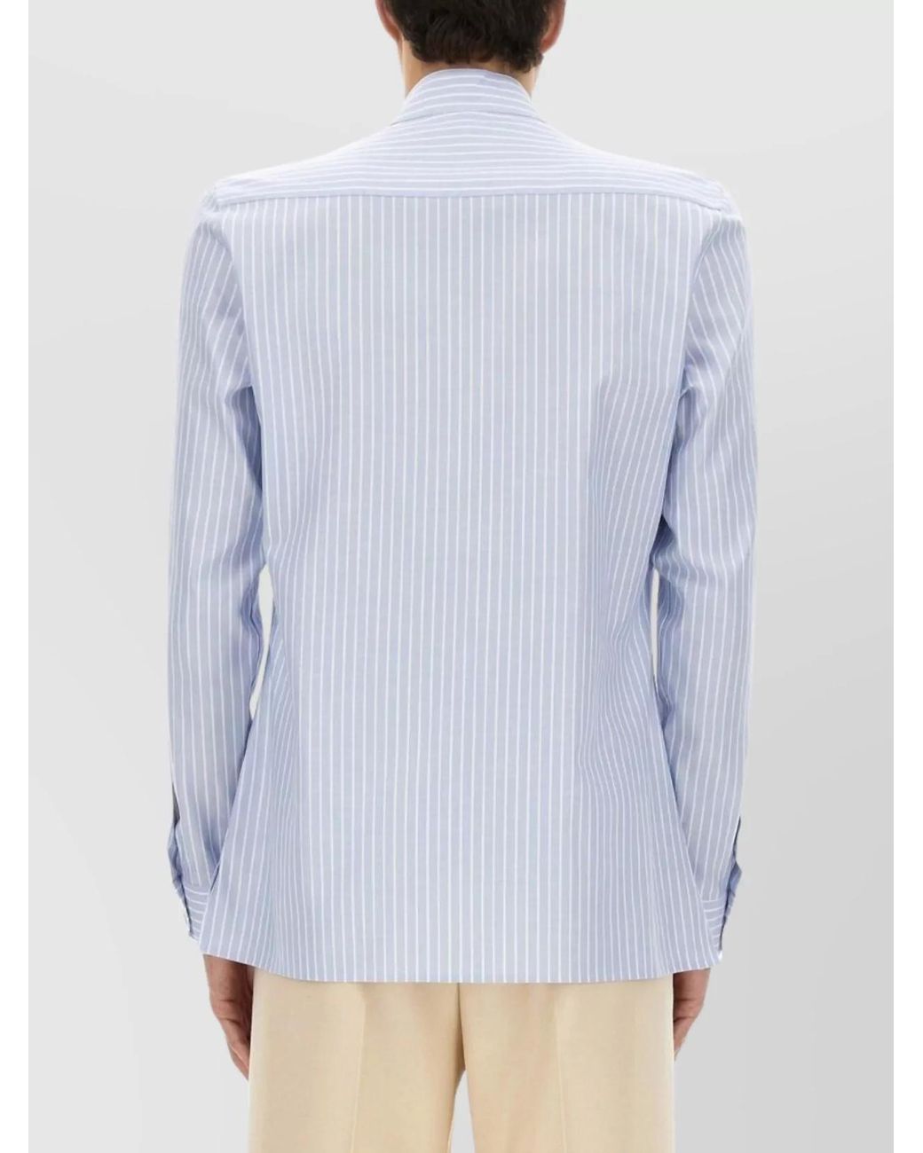 Valentino Blue Cotton Slim-Fit Shirt for men