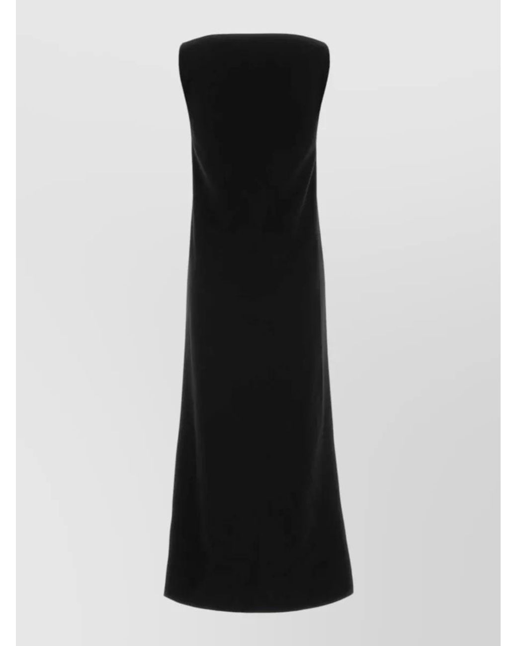 Jil Sander Black Wool Maxi Dress