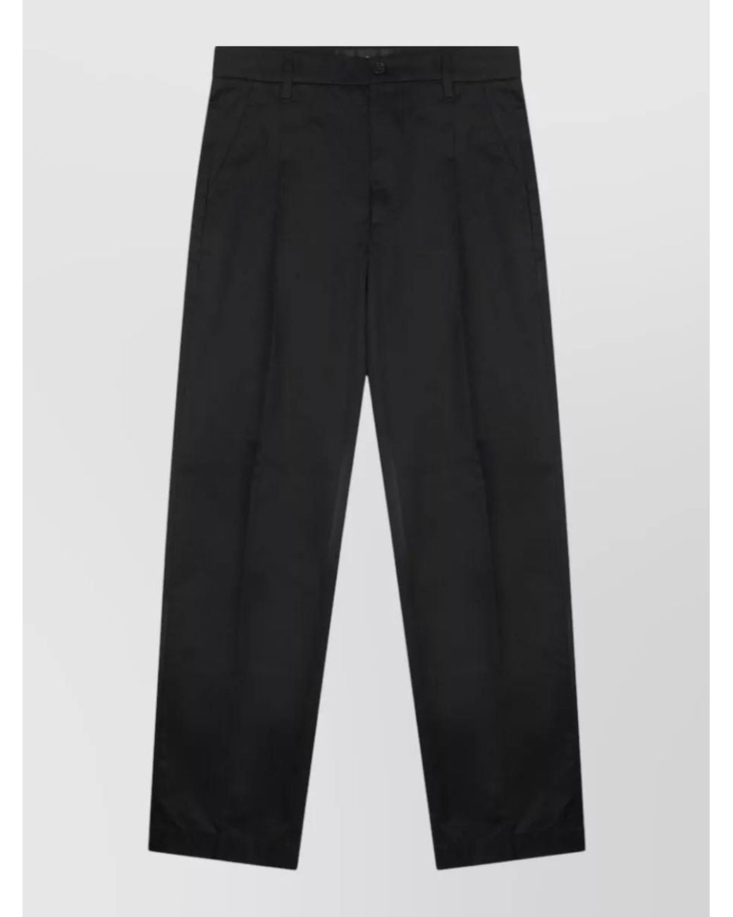 Department 5 Black Wide-Leg Trousers for men