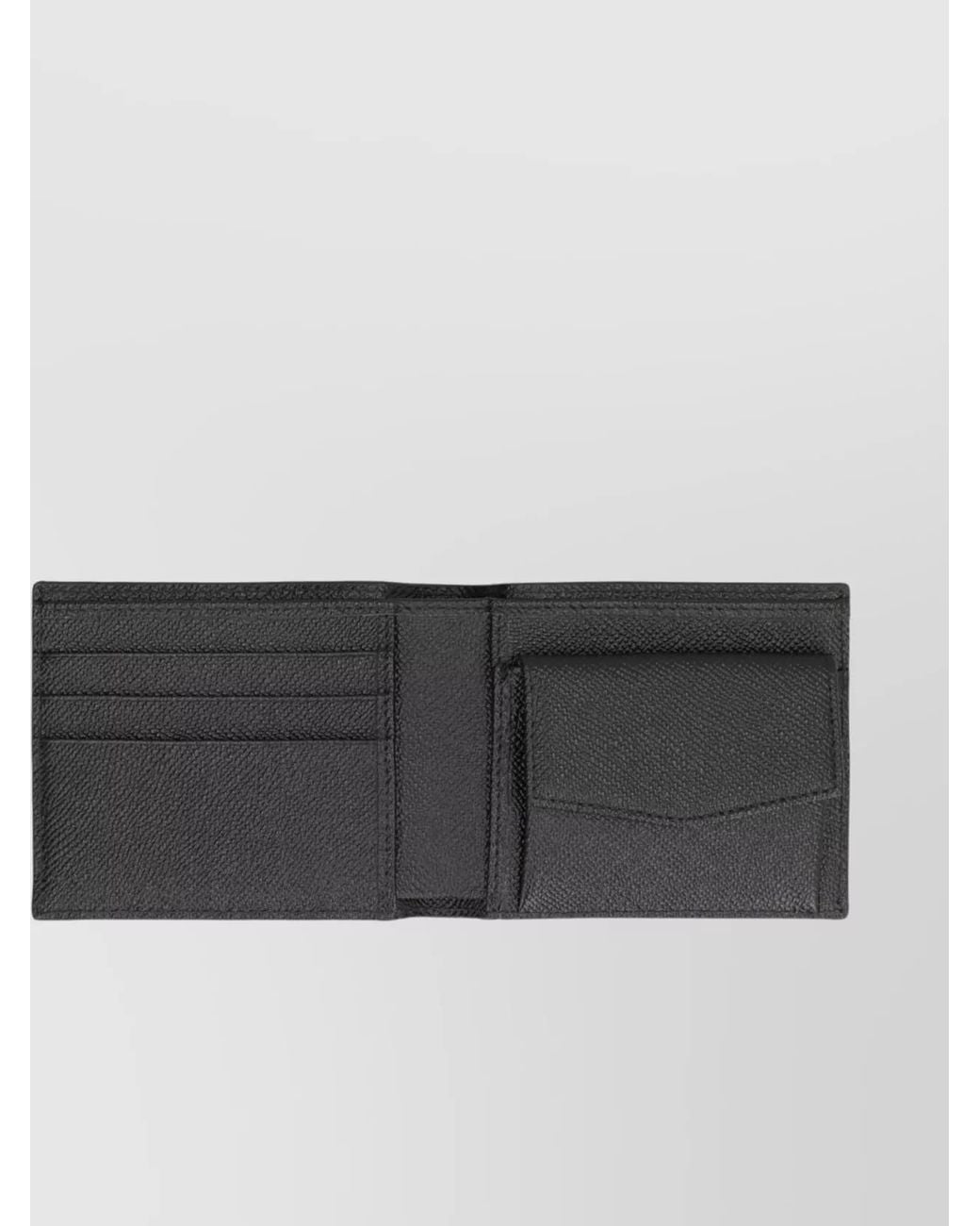 Dolce & Gabbana Black Calfskin Leather Flap-Over Wallet for men