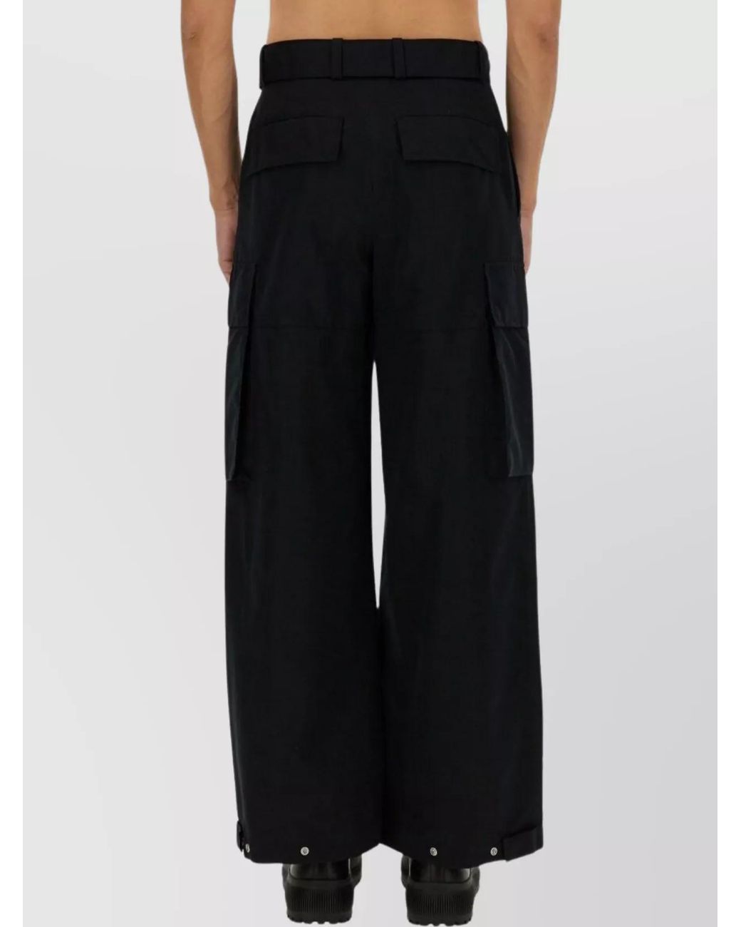 Jil Sander Black Wide-Leg Trousers for men
