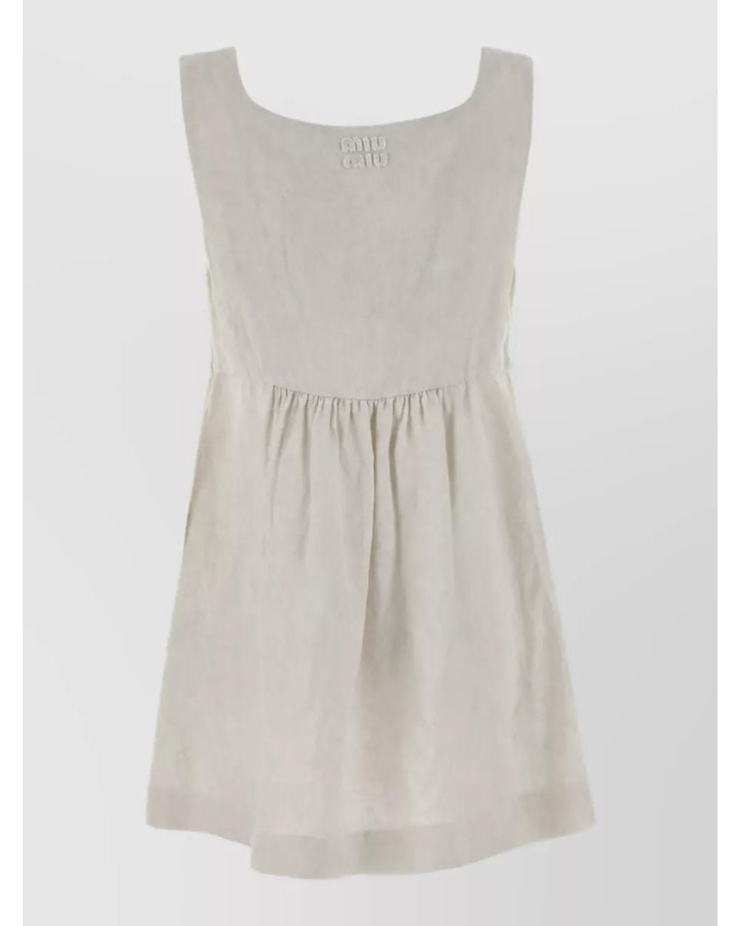 Miu Miu Multicolor Linen Mini Dress