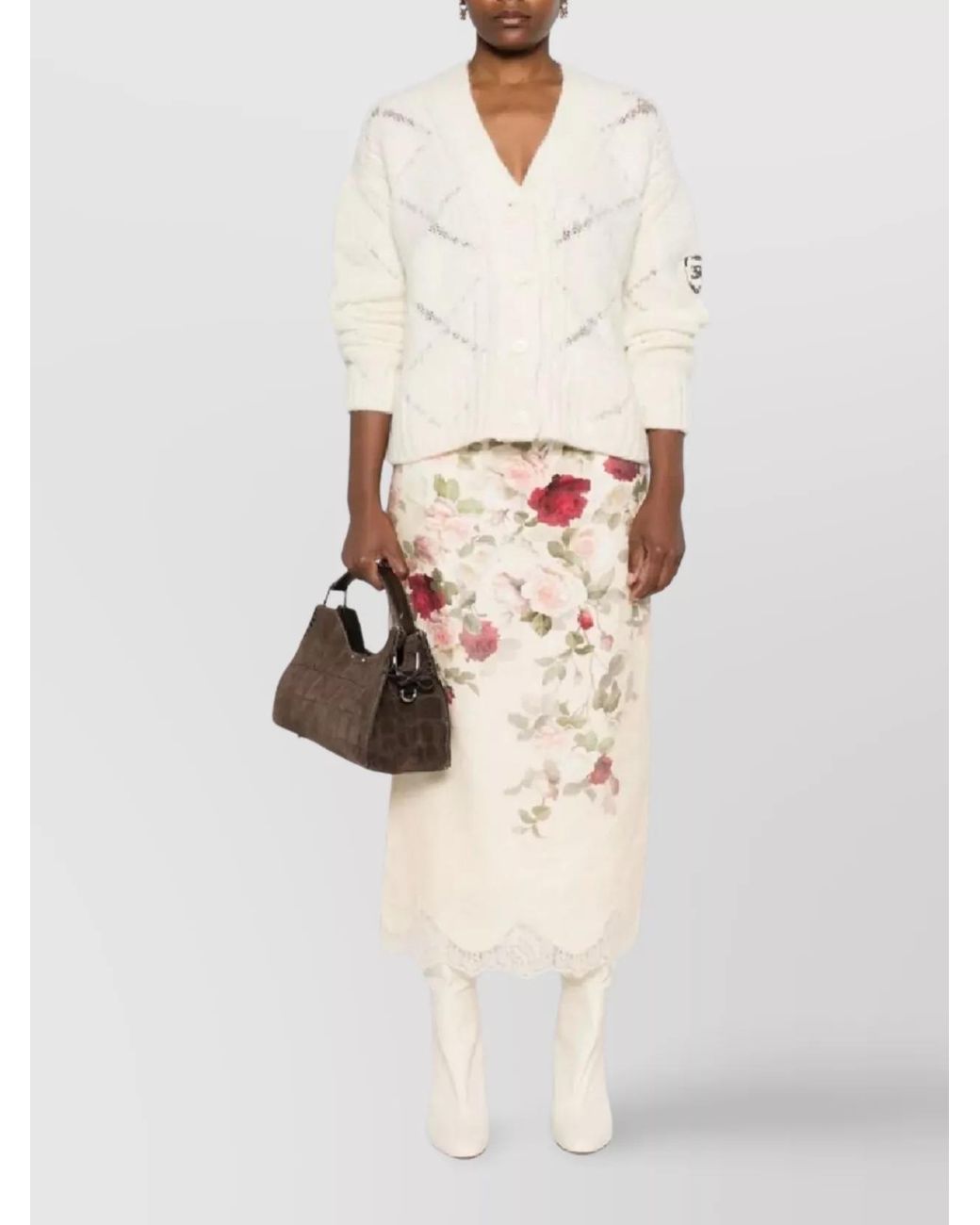 Ermanno Scervino Natural Cardigan