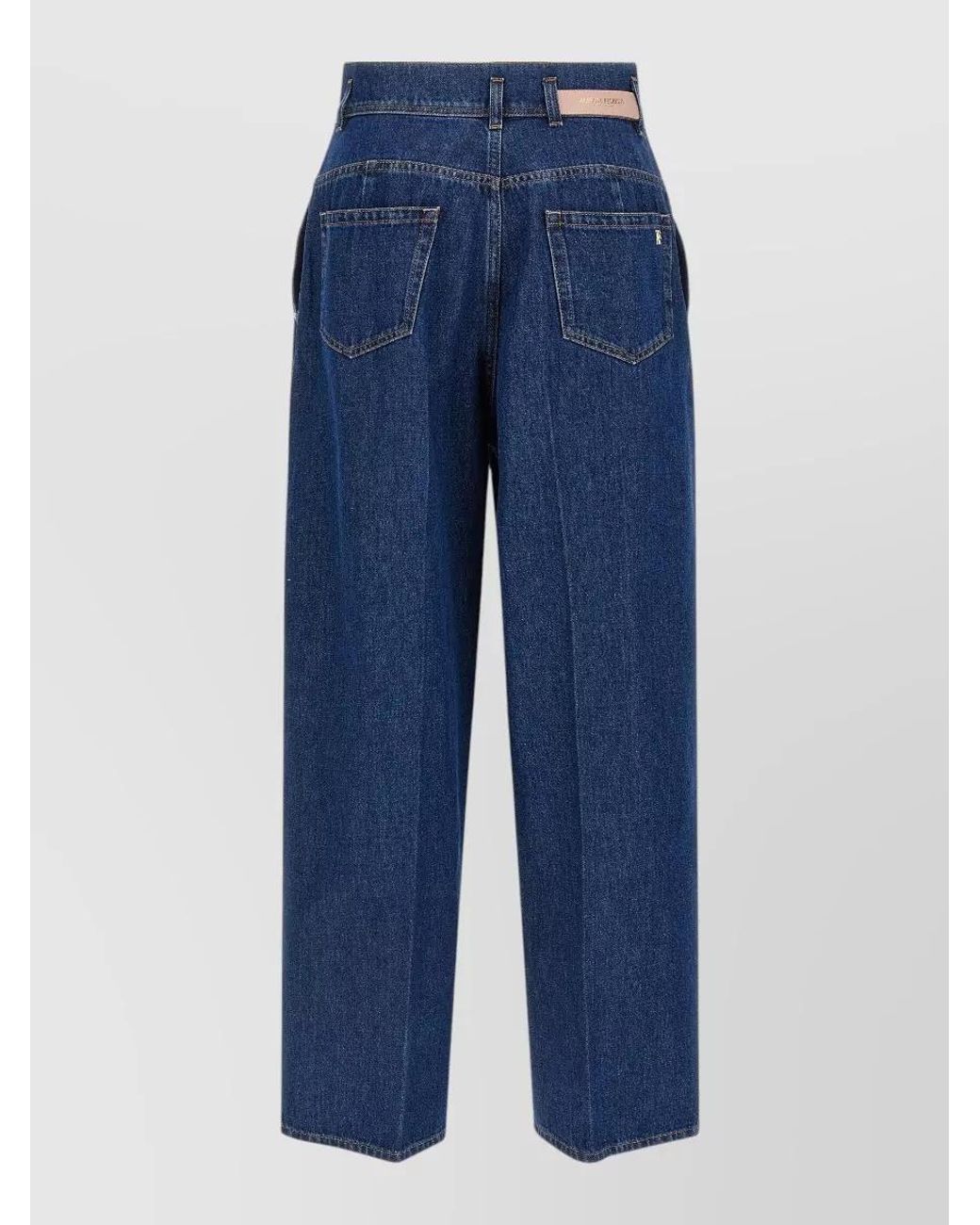 Alberta Ferretti Blue Denim Straight-Leg Jeans