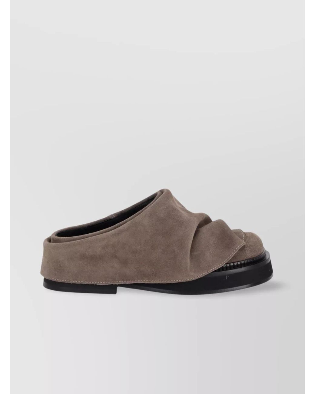 The Attico Brown Suede Leather Slippers