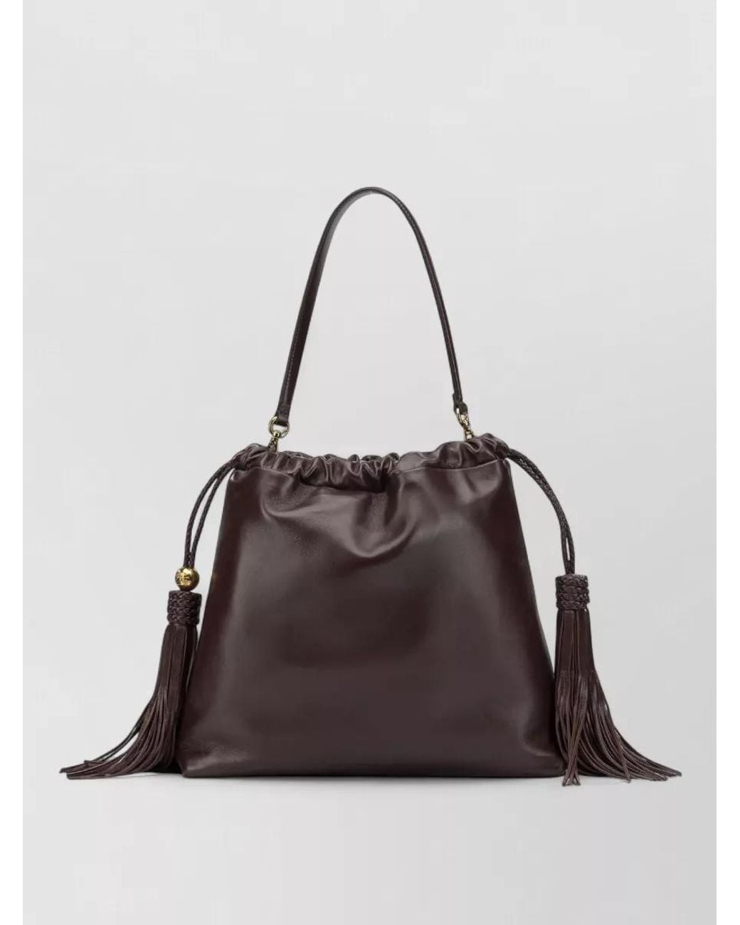 Etro Brown Medium Lamb Leather Shoulder Bag