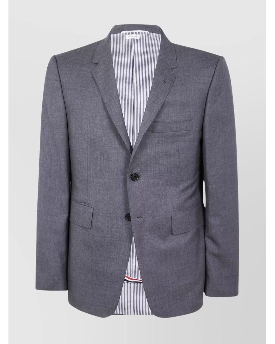 Thom Browne Blue Wool Single-Breasted Blazer for men