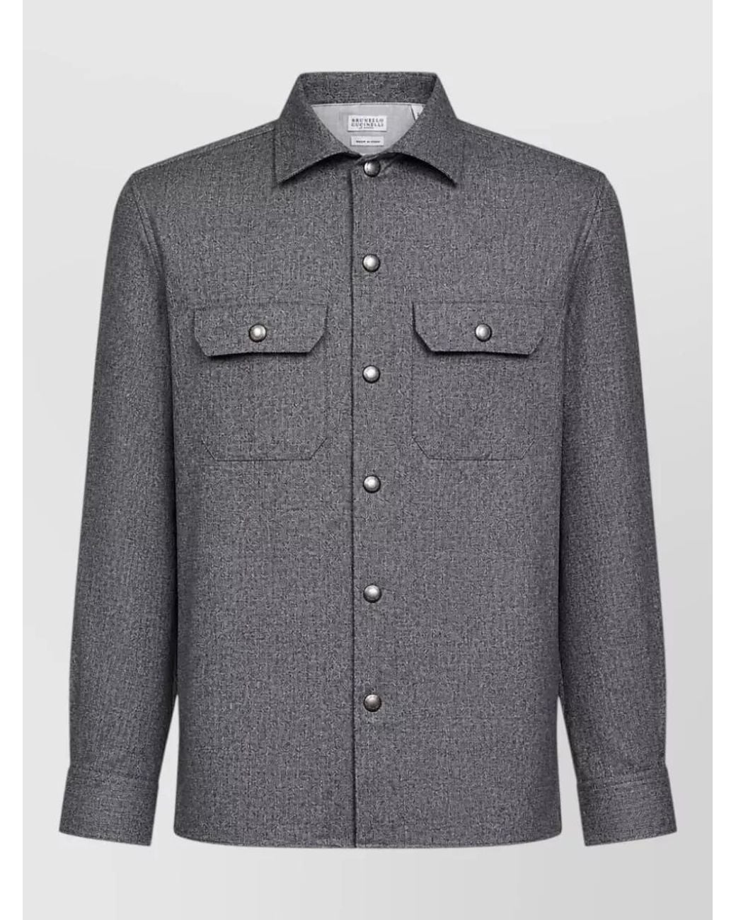 Brunello Cucinelli Gray Shirt for men