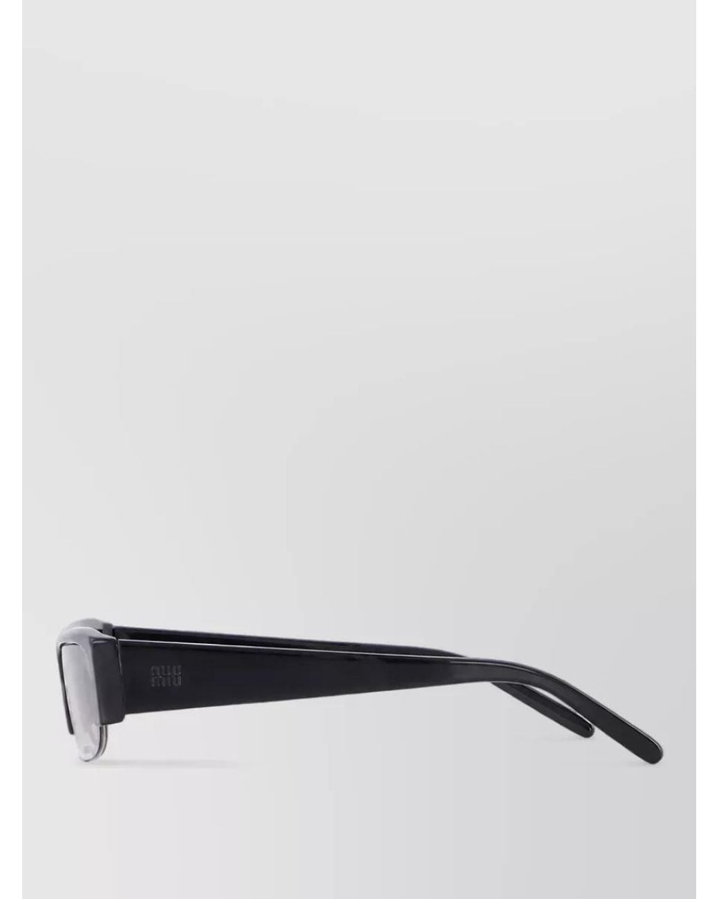 Miu Miu Gray Acetate Cat-Eye Sunglasses