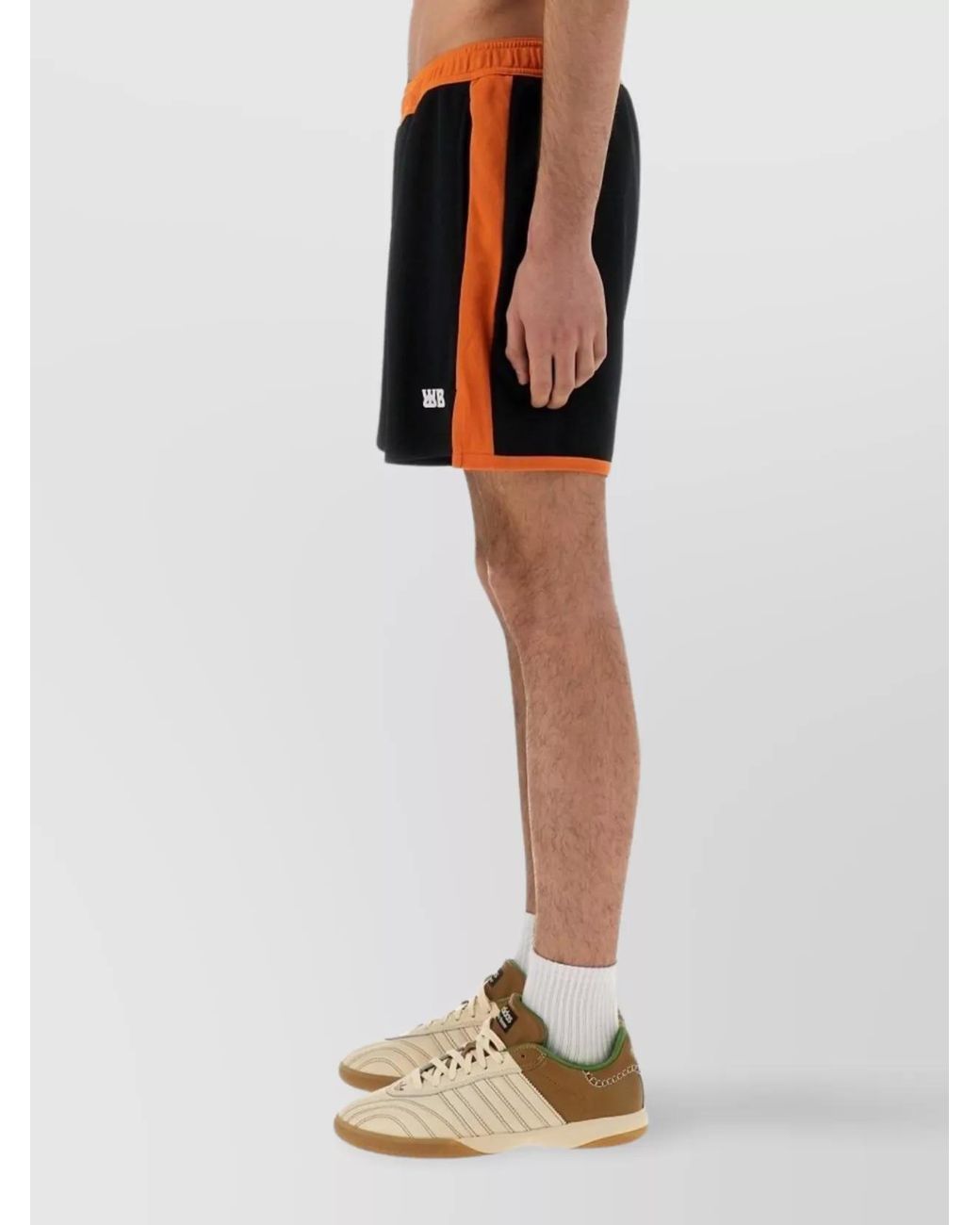 Wales Bonner Black Polyester Deck Shorts for men