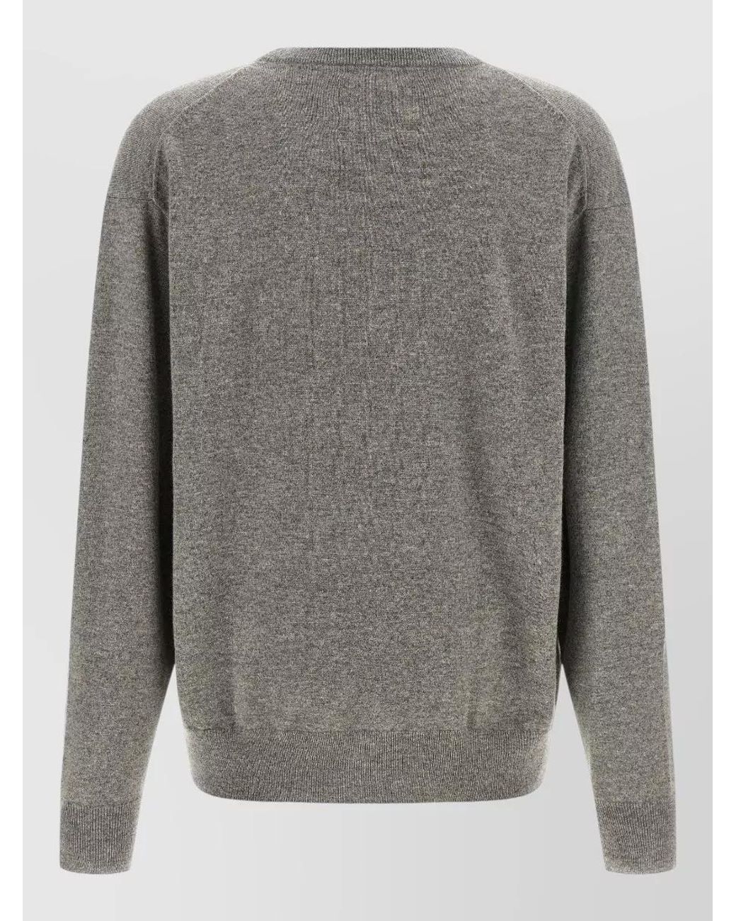 Extreme Cashmere Gray Cashmere Oversized Crewneck Sweater for men