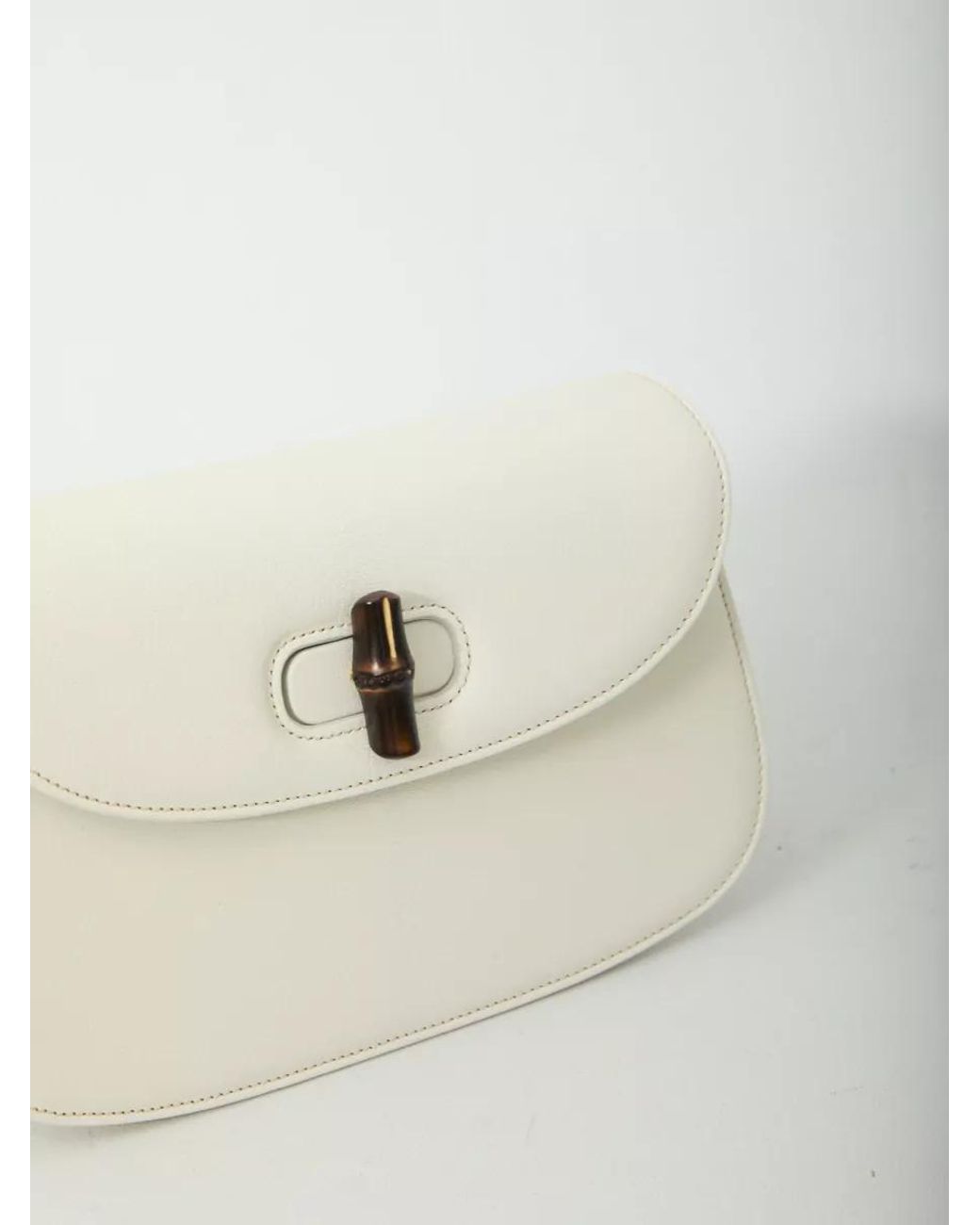Gucci Natural Bamboo Small Leather Cross-Body Bag