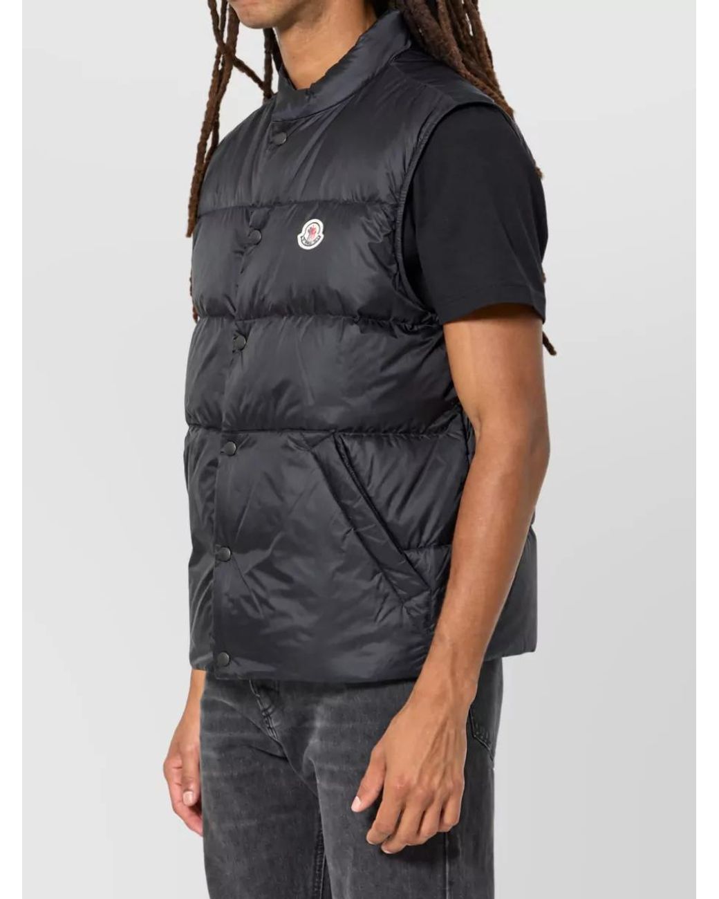 Moncler Black Down Quilted Puffer Gilet for men