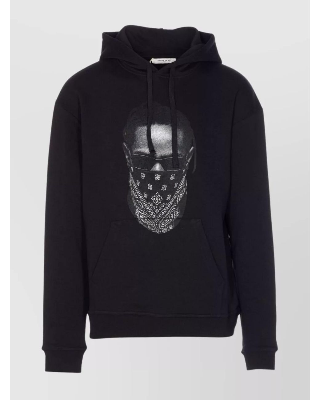 Ih Nom Uh Nit Blue Cotton Printed Hoodie for men