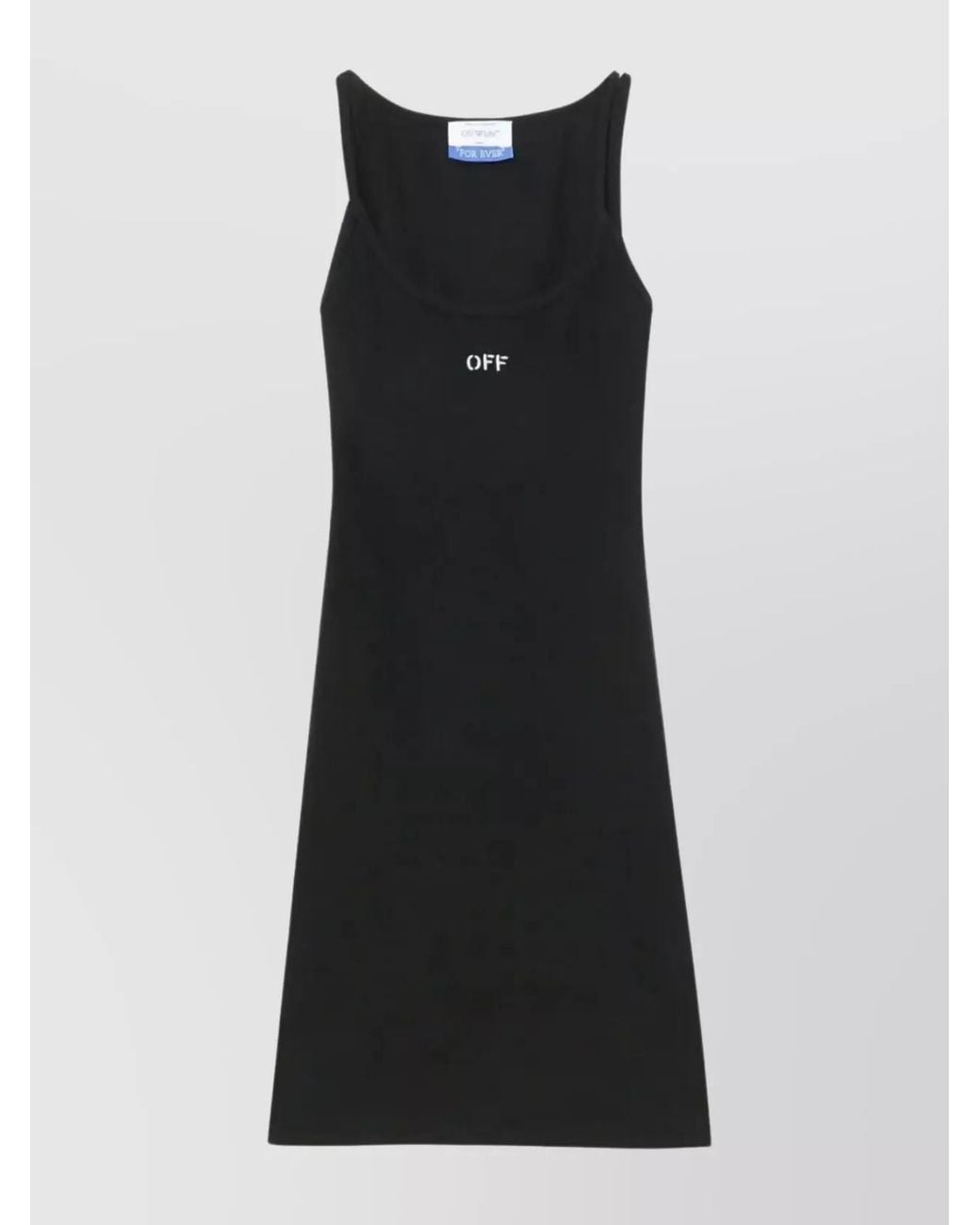 Off-White c/o Virgil Abloh Black Ribbed Slim-Fit Cotton Mini Dress