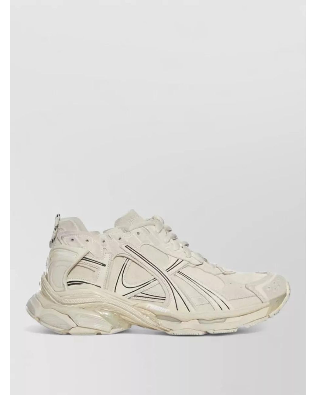 Balenciaga Natural Suede Leather Runner Low-Top Sneakers for men