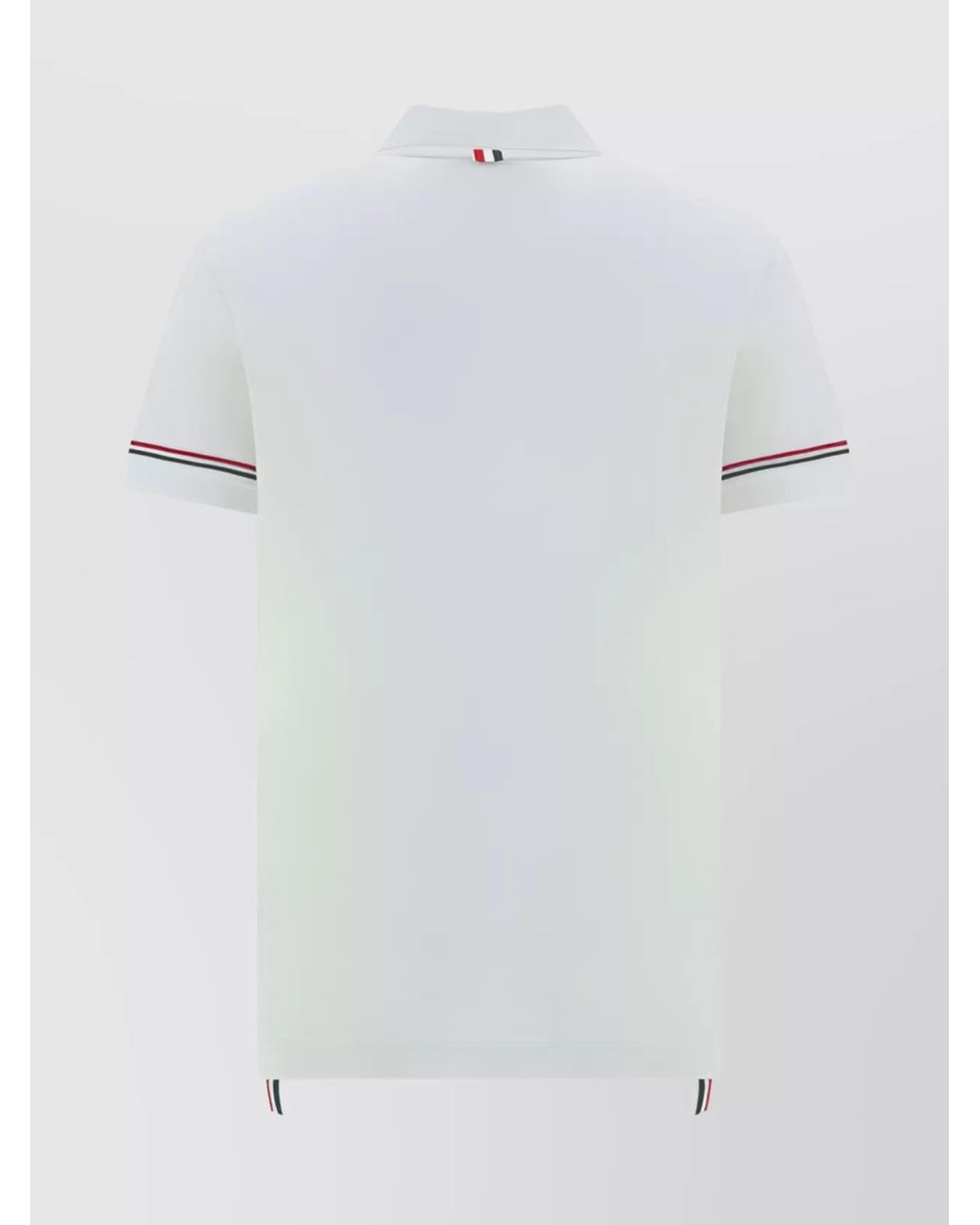 Thom Browne White Piqué Polo Shirt for men