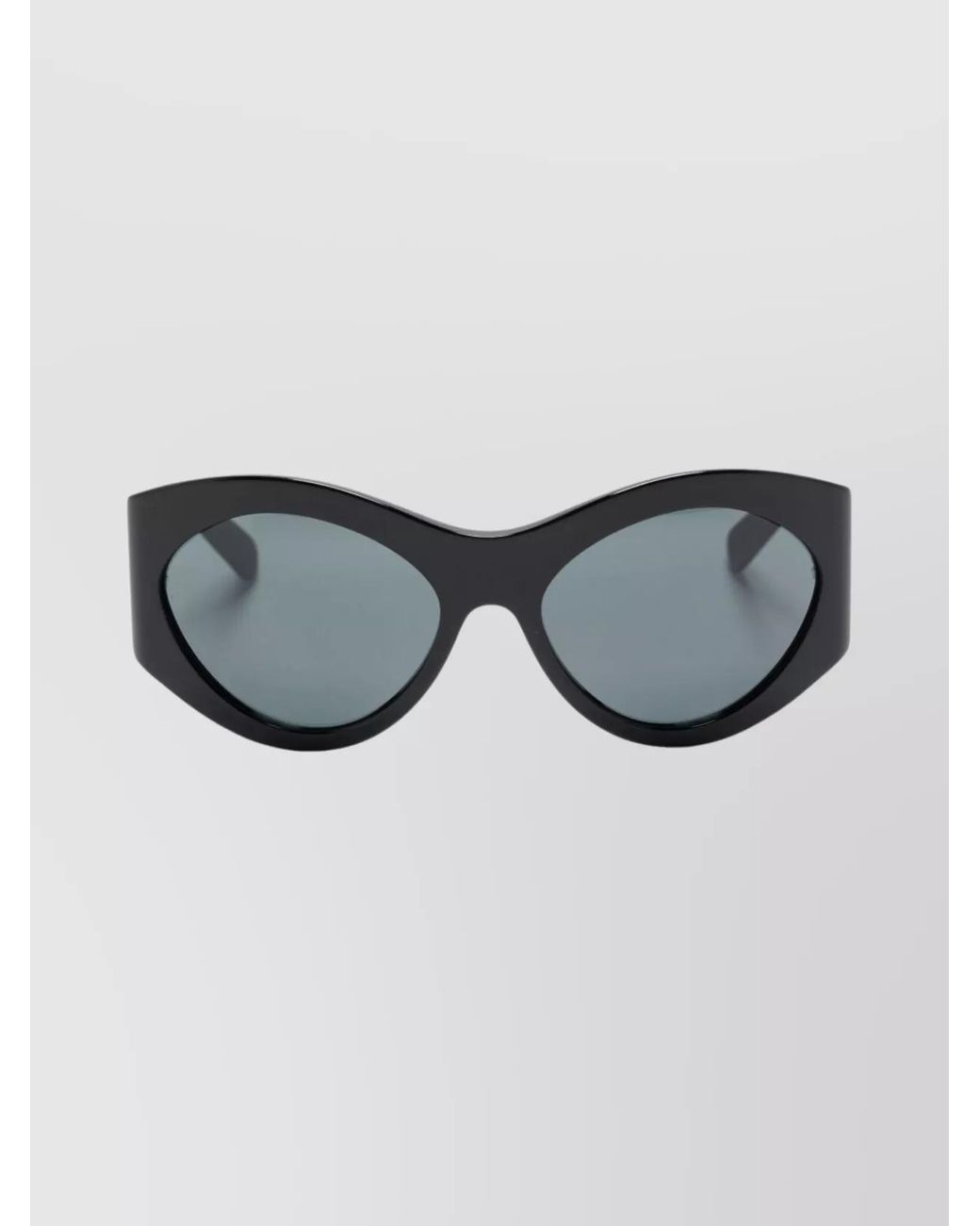 Saint Laurent Gray Acetate Oval Sunglasses