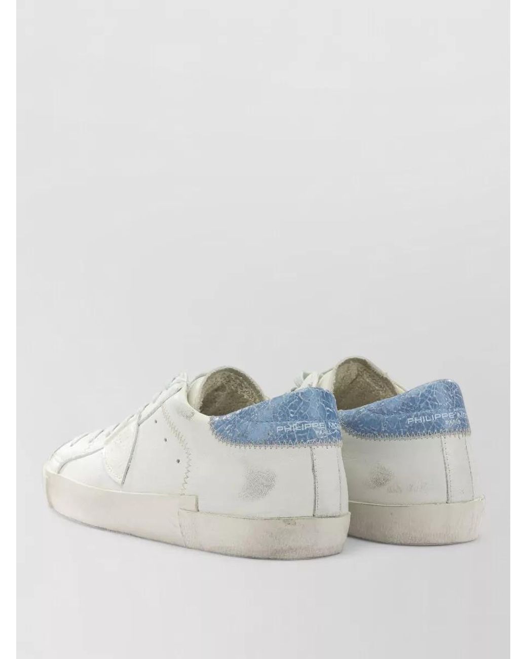 Philippe Model White Leather Low-Top Sneakers for men