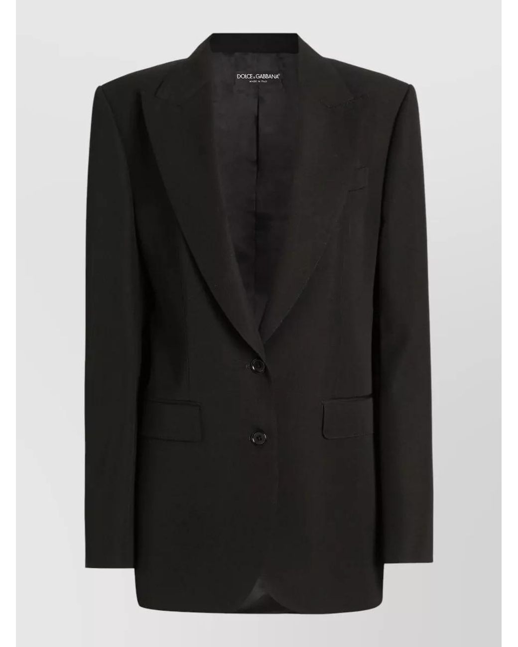 Dolce & Gabbana Black Wool Blazer Jacket