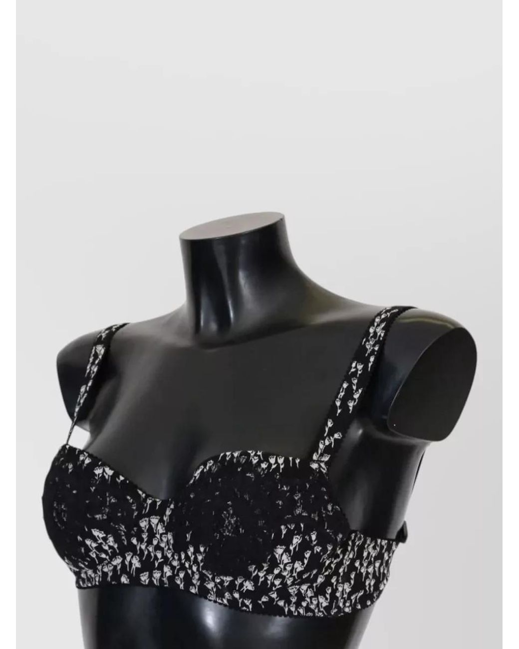 Dolce & Gabbana Black Silk Lace Underwire Bra