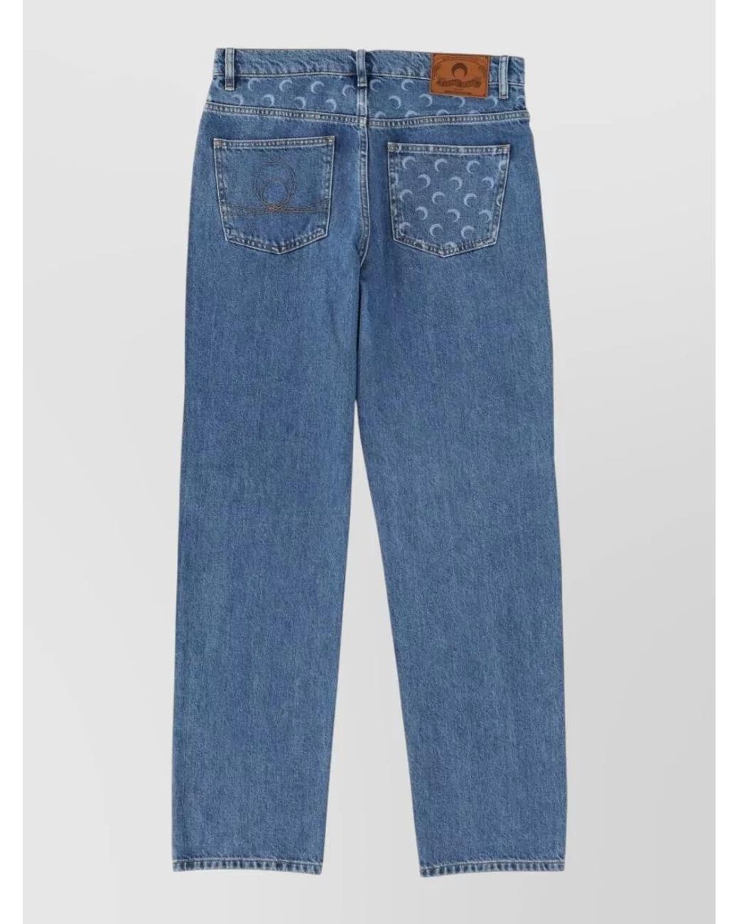 MARINE SERRE Blue Denim Straight-Leg Jeans for men