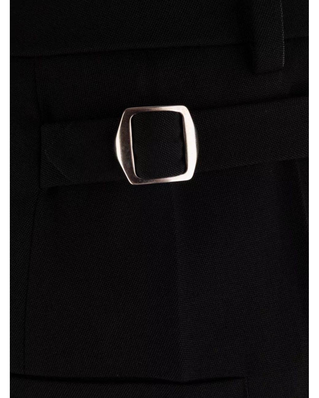 Bottega Veneta Black Straight-Leg Tailored Trousers