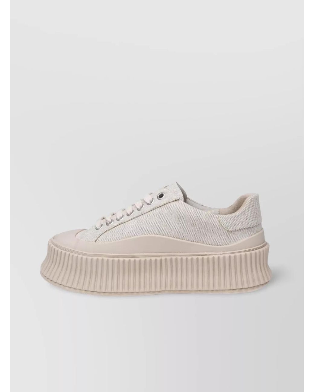 Jil Sander Natural Leather Low-Top Sneakers