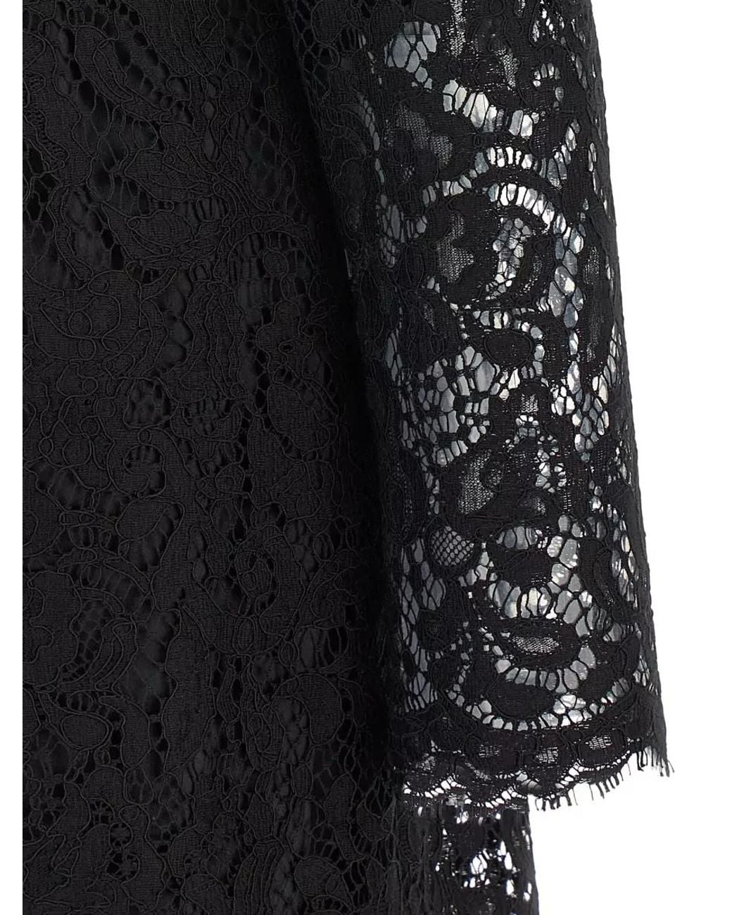 Dolce & Gabbana Black Lace Mini Dress