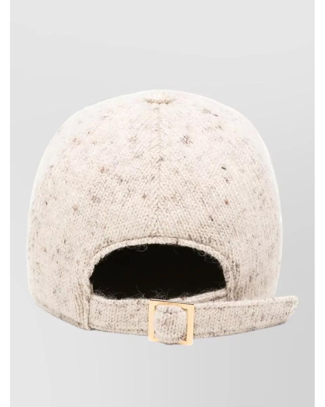 Fabiana Filippi Natural Flecked-Knit Baseball Cap