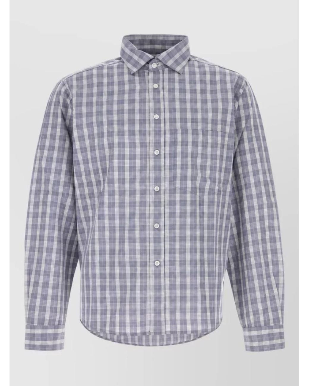 GIMAGUAS Blue Embroidered Cotton Shirt for men