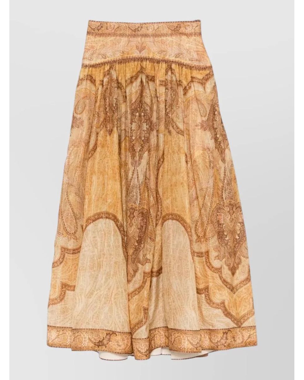 Zimmermann Natural Wanderlust Paisley-Print Maxi Skirt