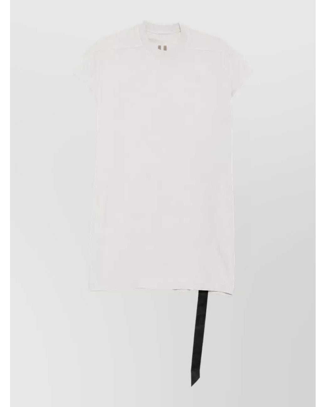 Rick Owens White Ribbed Sleeveless T-Shirt for men