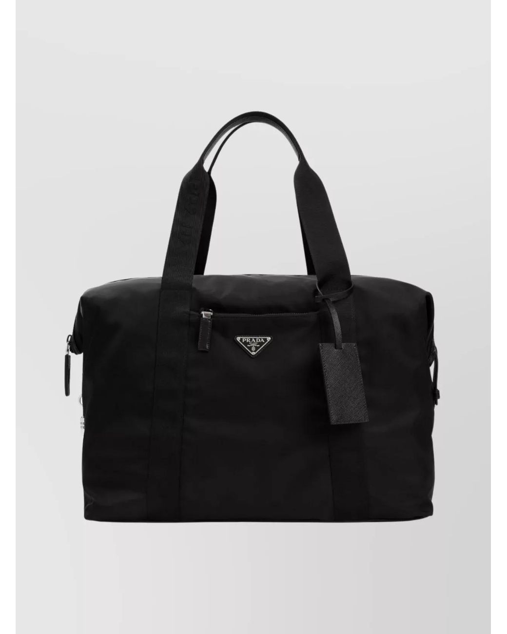Prada Black Nylon And Leather Duffle Bag for men