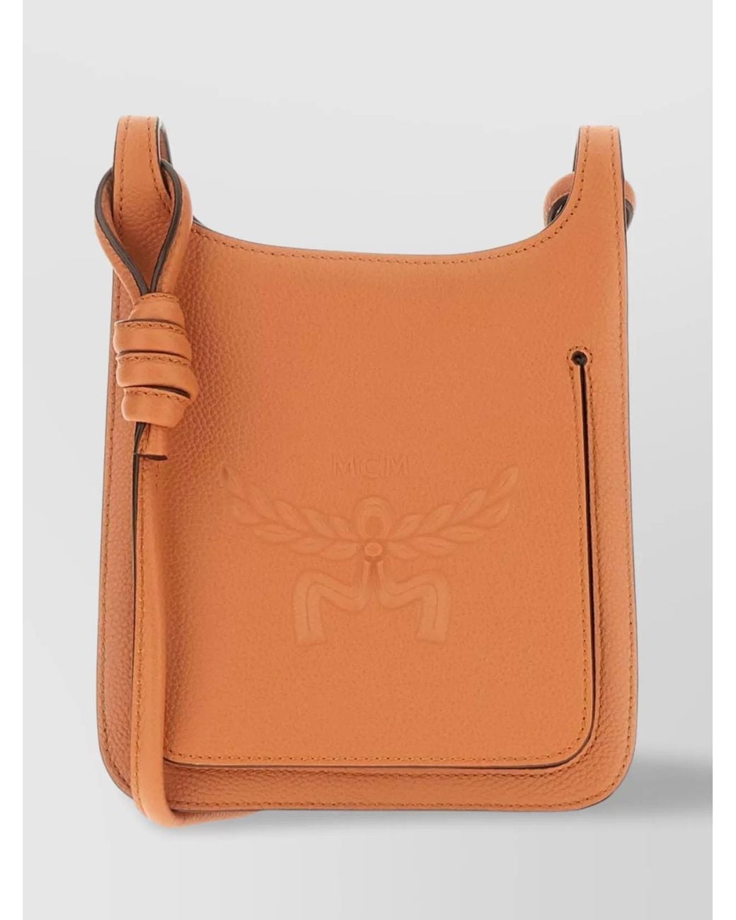 MCM Orange Leather Mini Crossbody Bag