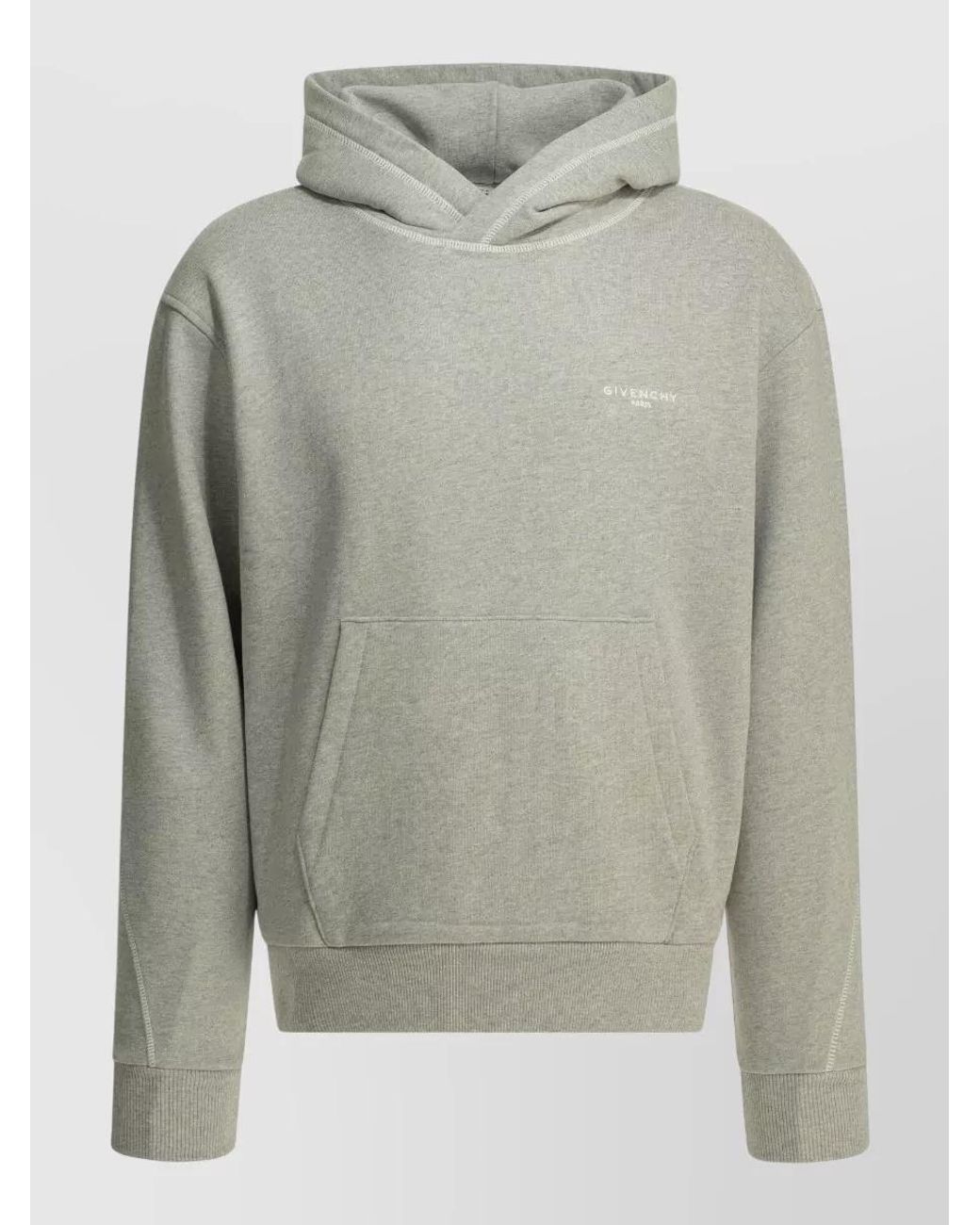 Givenchy Gray Cotton Relaxed-Fit Hoodie for men