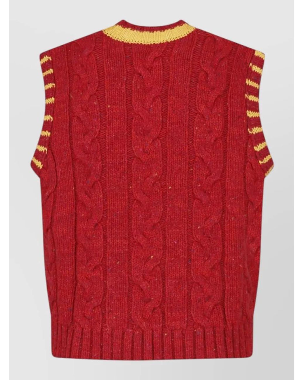 ERL Red Crewneck Knitted Top