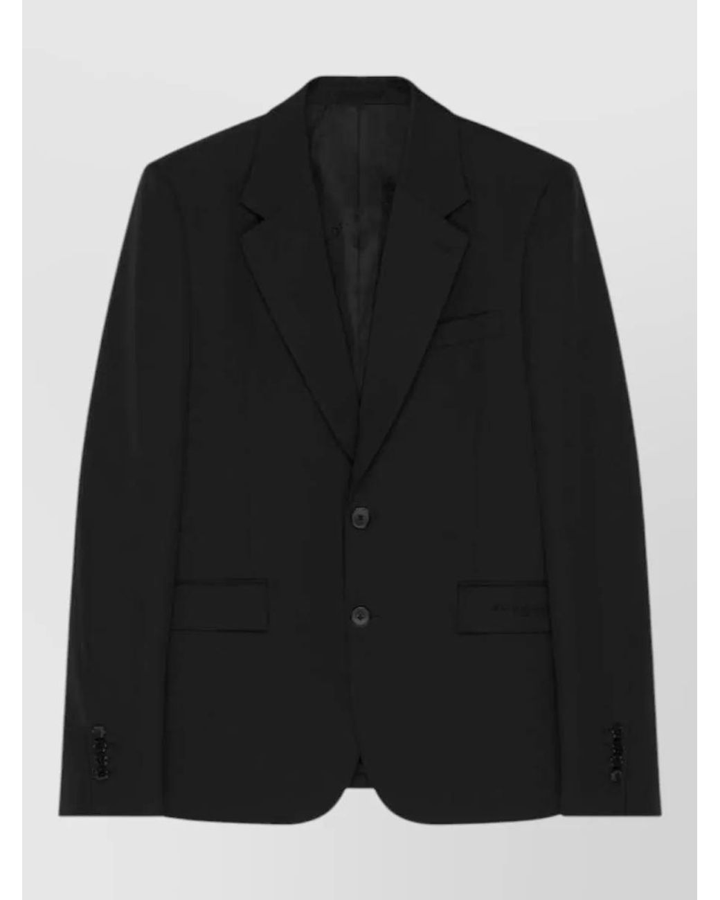 Givenchy Black Wool Regular-Fit Single-Breasted Blazer for men
