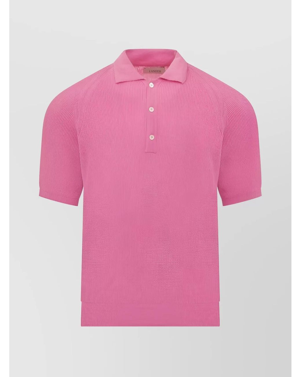 Laneus Pink Cotton Polo Shirt for men